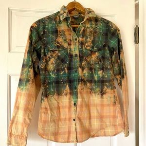 Distressed Reverse flannel.